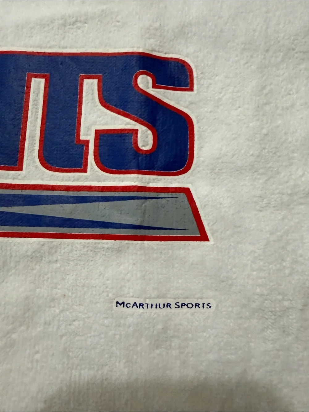 Vintage NOS McArthur Sports New York Giants Golf Towel 24” Bin 1
